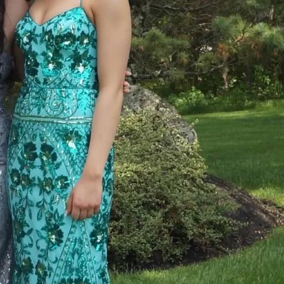Alyce Paris | Dresses | Alyce Paris Jade Green Sequin Prom Dress | Poshmark